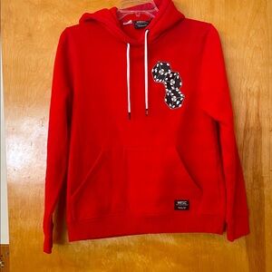 Wesc Mike Chance Dice Print Red Hoodie. Unisex